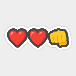 Heart Heart Fist Sticker